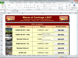Masse et Centrage LSGY